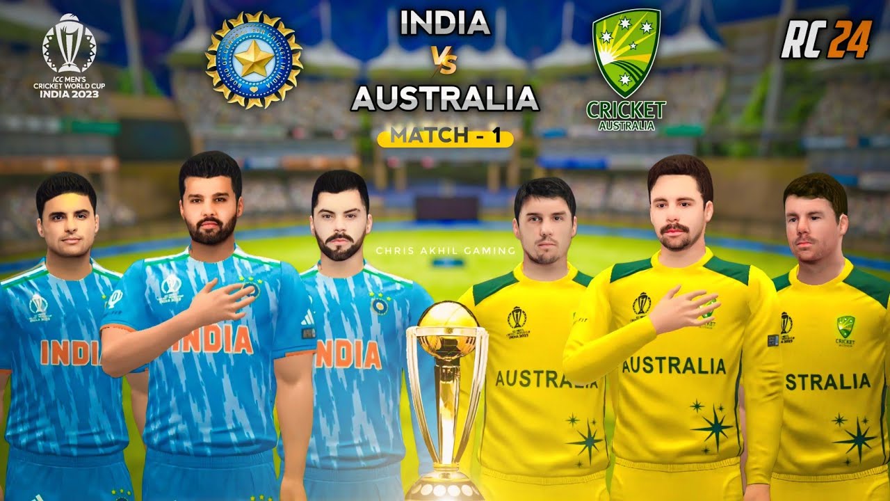 World Cup 2023 🏆 In Real Cricket 24 || India vs Australia || Match - 1 || RC24 @Real Cricket