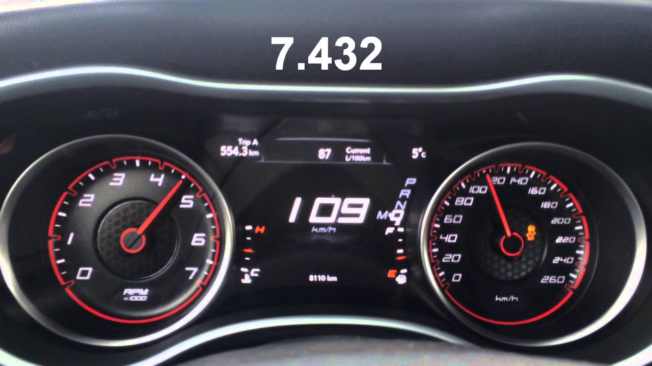 Dodge Charger SXT 2015 acceleration 0-100 km/h 80-120 km/h