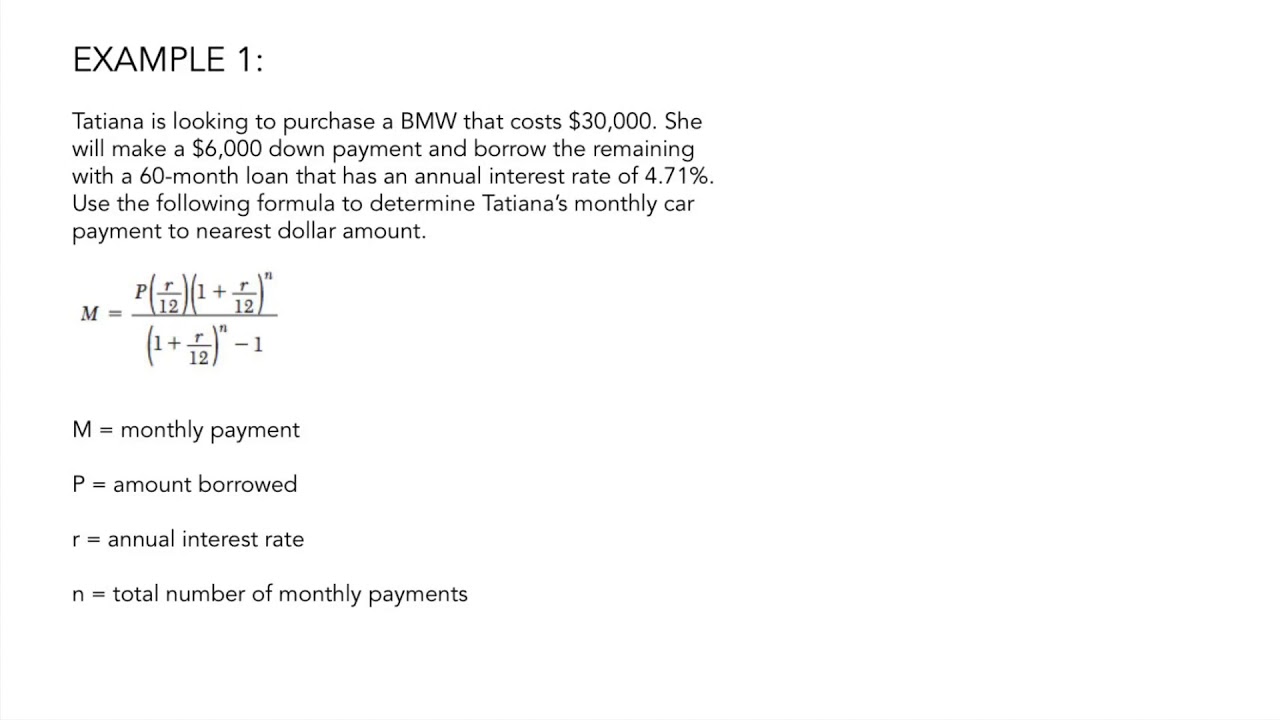 MATH: Auto and Mortgage Monthly Payments [LEARN IT]