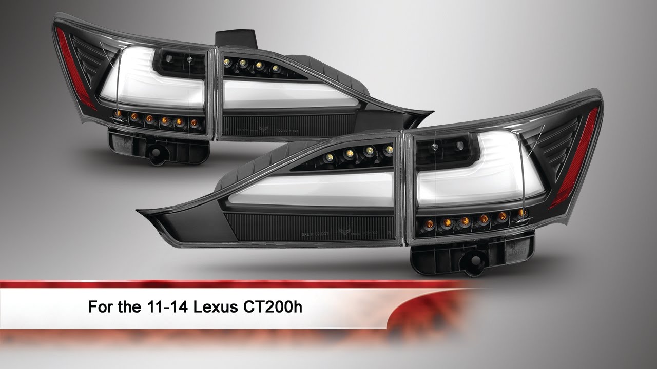 11-14 Lexus CT200h Light Bar Style LED Tail Lights