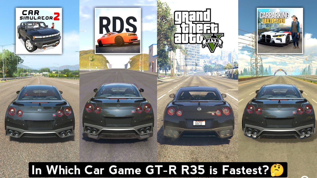GTR R35 Top Speed in Car Simulator 2, Car Parking Multiplayer, Real Driving School, GTA 5