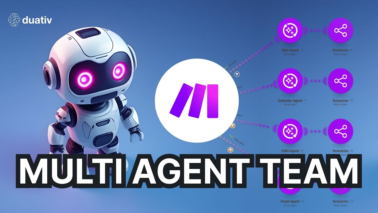 How to build multiple AI Agents in make.com [My multi 5 agent team]