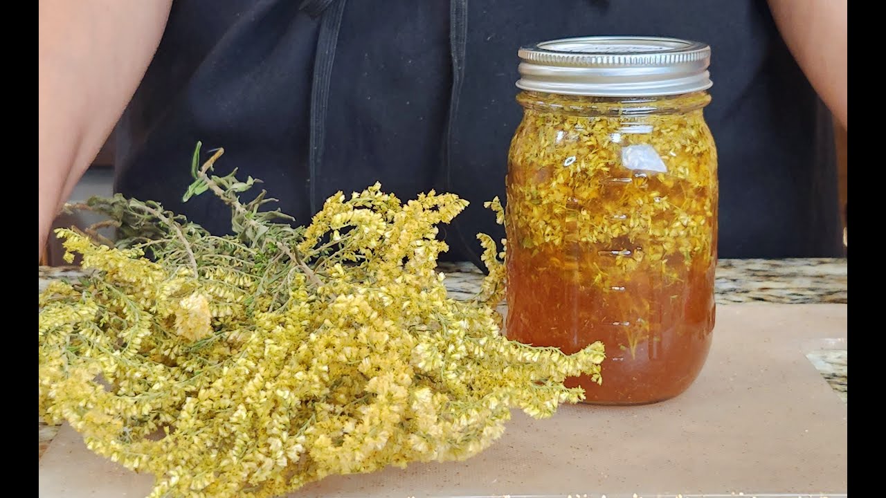 DIY How To Make Goldenrod Flower Infused Honey- Goldenrod Honey