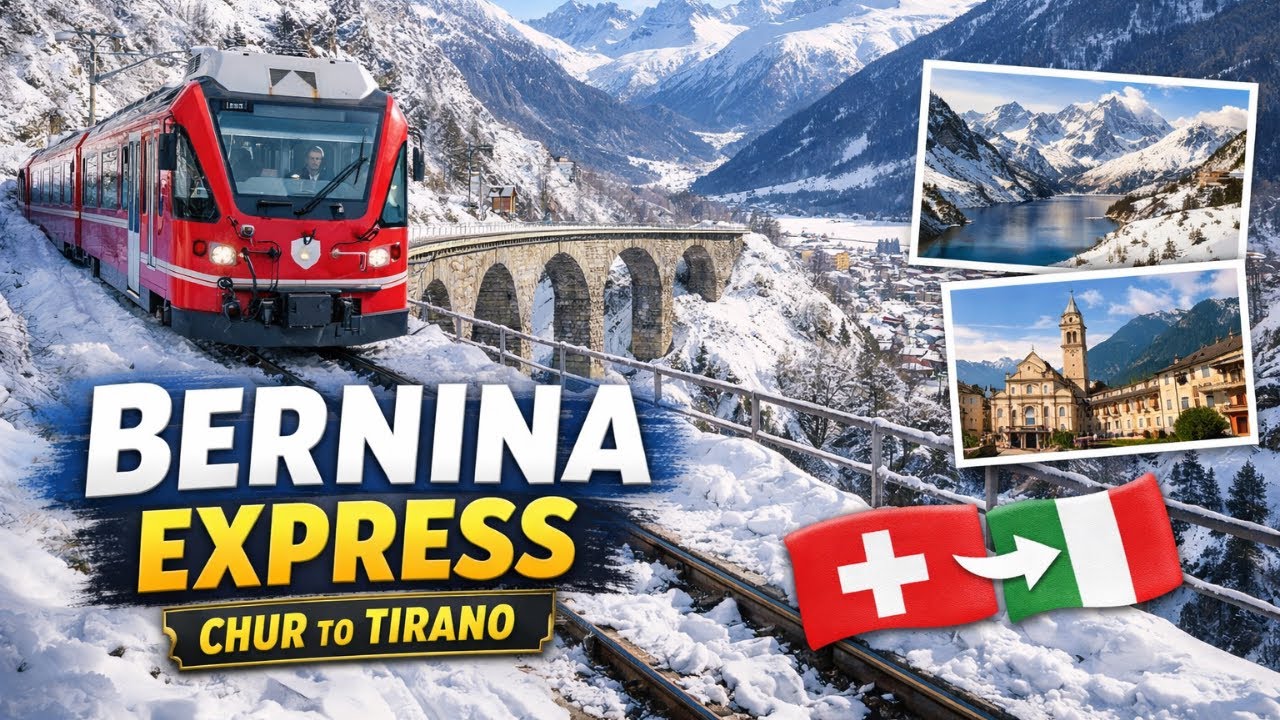 Bernina Express in Winter ❄️ | Chur to Tirano Scenic Train Journey