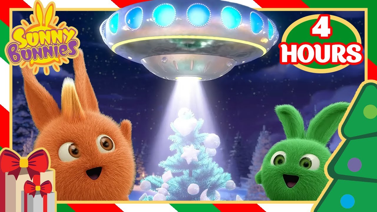 The Sunny Bunnies celebrate Christmas with aliens! | 4 hours of Full Sunny Bunnies Episodes!