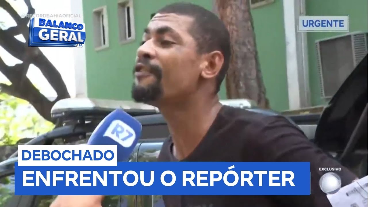 Criminoso acusado de estupro enfrenta repórter ao vivo em Salvador