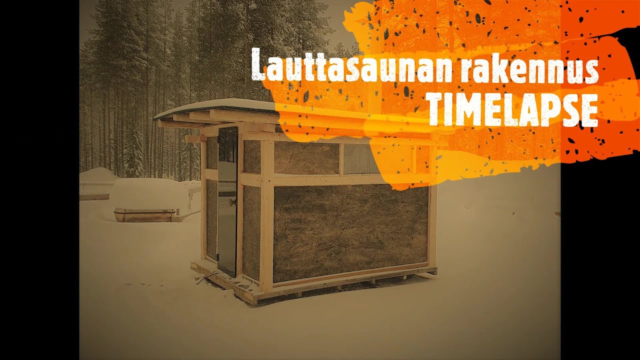 Lauttasauna | Siirrettävä sauna | FULL TIMELAPSE |  Jakso 1/2 | Pontoons sauna | Mobile Sauna |