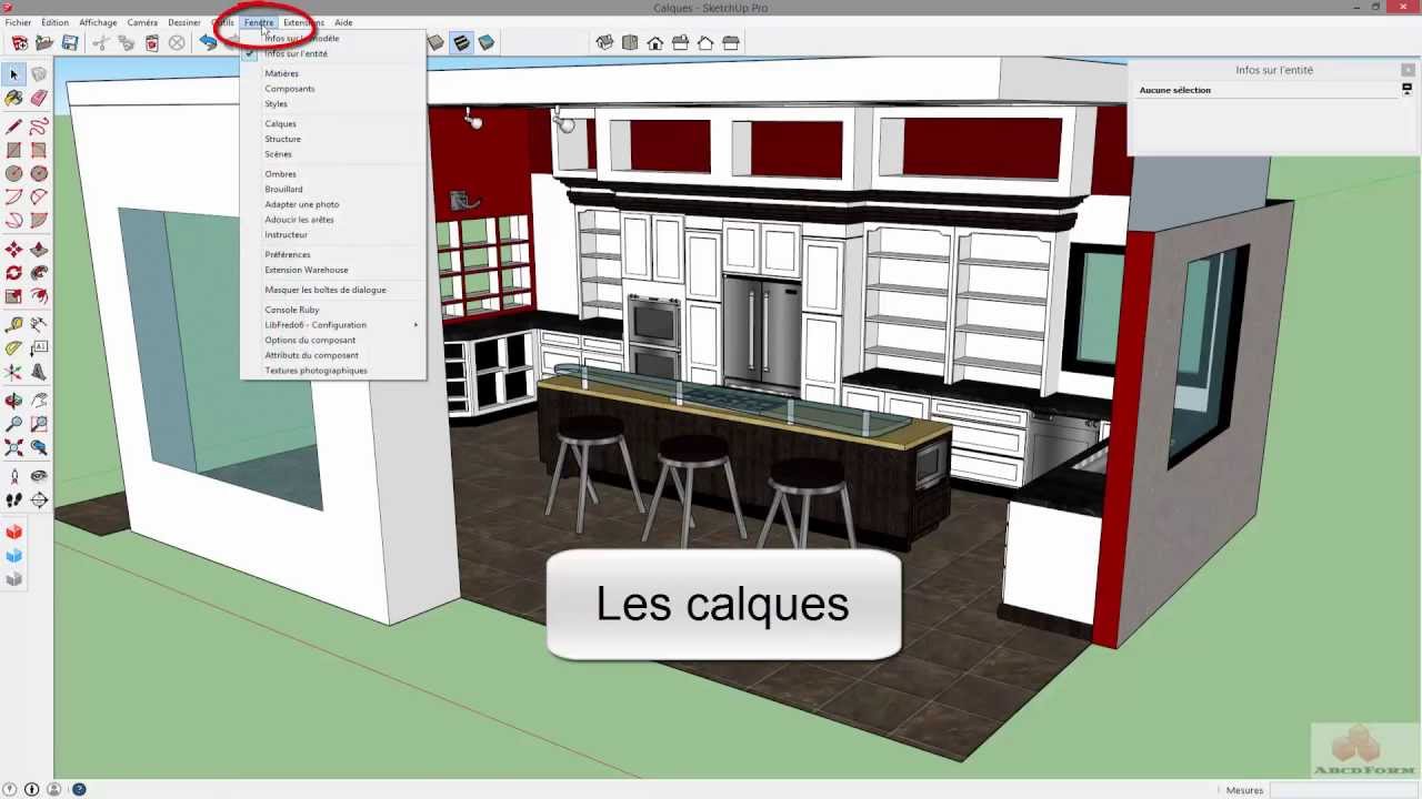 29 - Sketchup - Les calques
