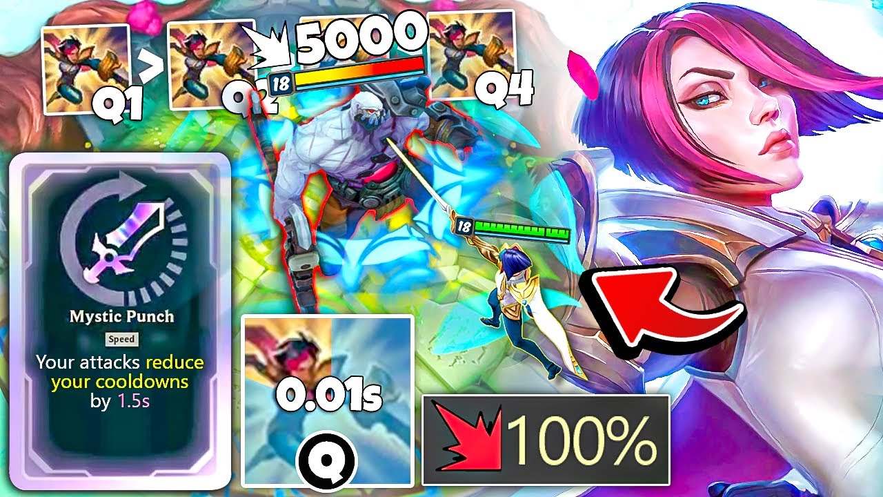 Fiora but my Q is a 0.1sec cooldown so I proc all 4 vitals at once | 2v2v2v2 Arena
