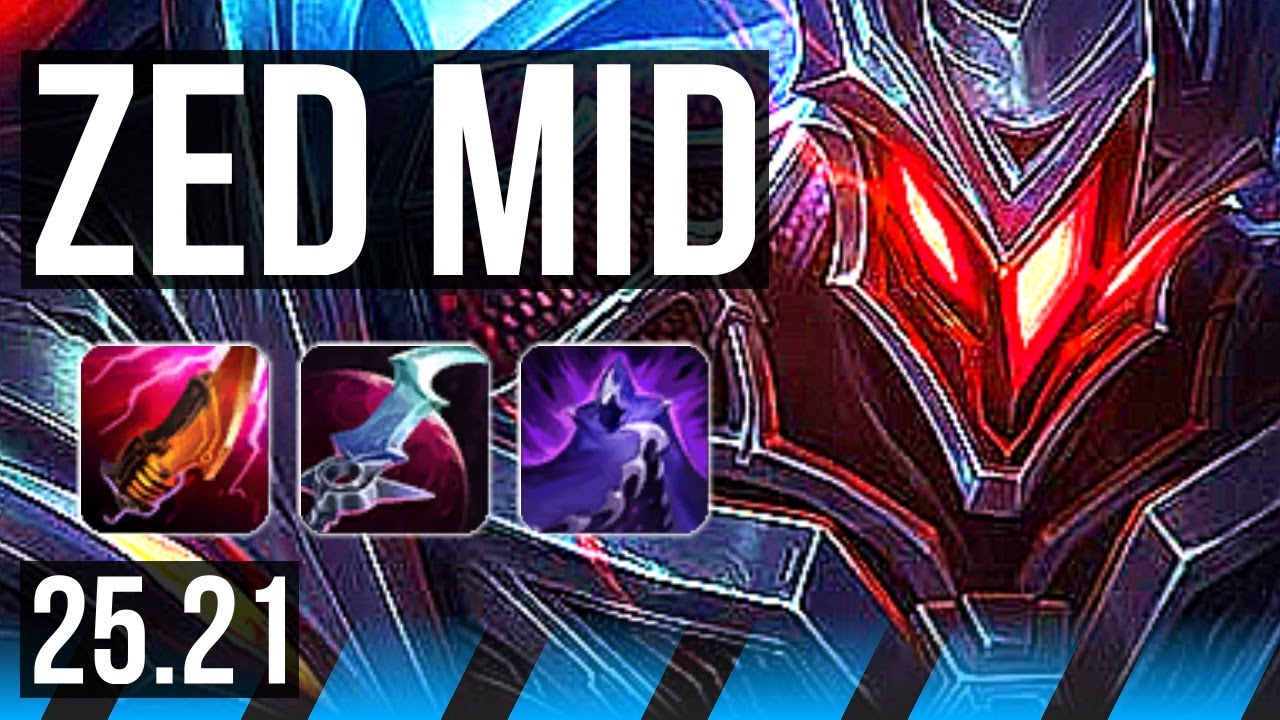 ZED vs VEX (MID) | 16/1/6, 10 solo kills, Legendary, 600+ games | TR Challenger | 25.21