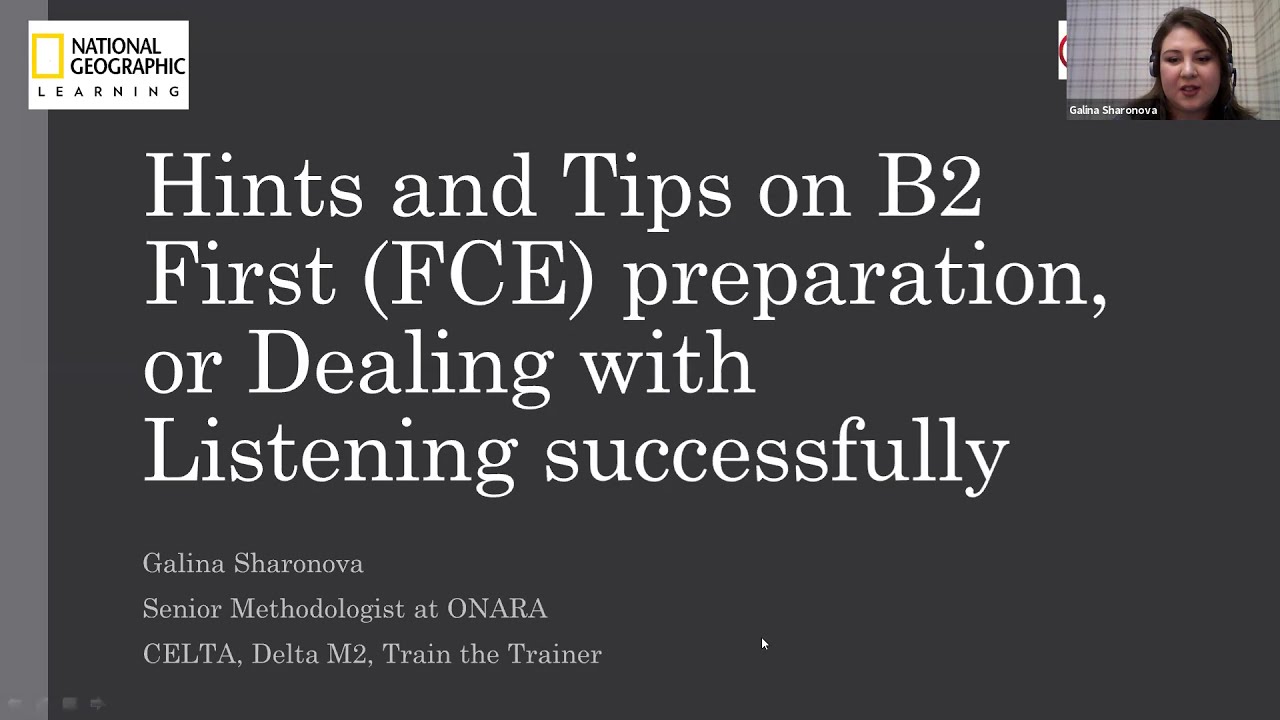Hints and Tips on FCE Preparation - by Galina Sharonova