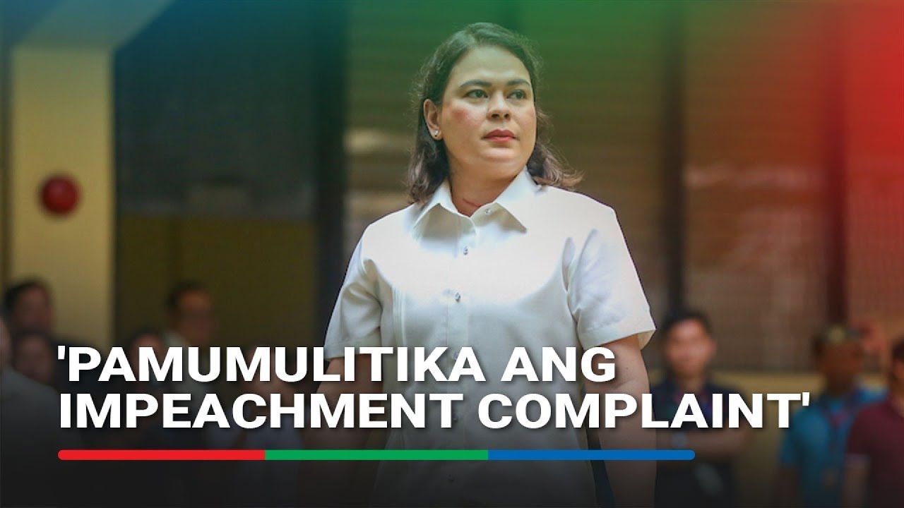 Sara Duterte iginiit na pamumulitika ang impeachment complaint
