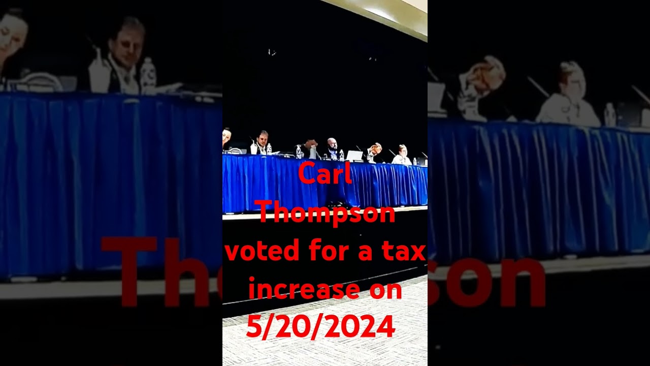 Candidate Carl Thompson voted for a tax increase on 5/20/2024 Littlestown Pa