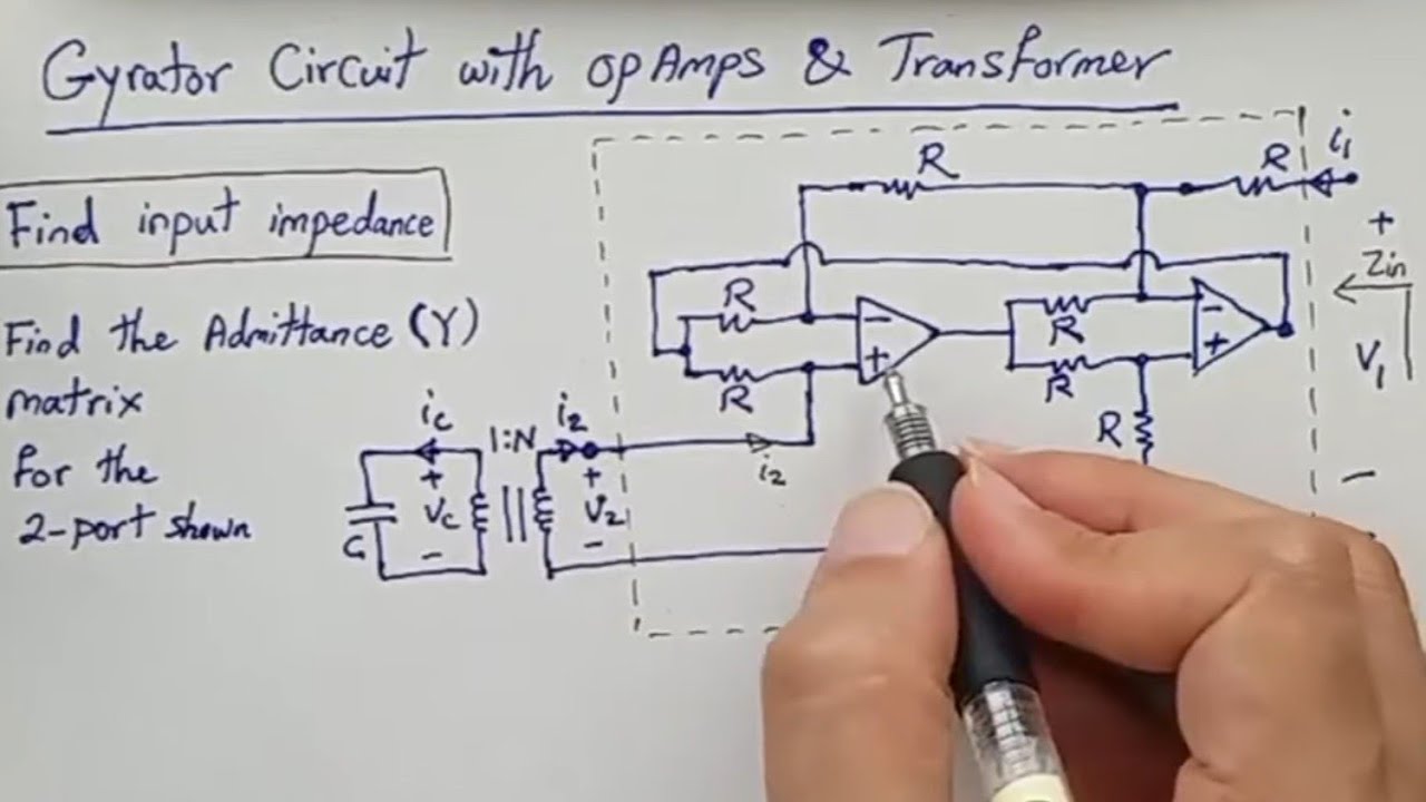 Converting Capacitance to Inductance using Gyrator, OpAmp and transformer