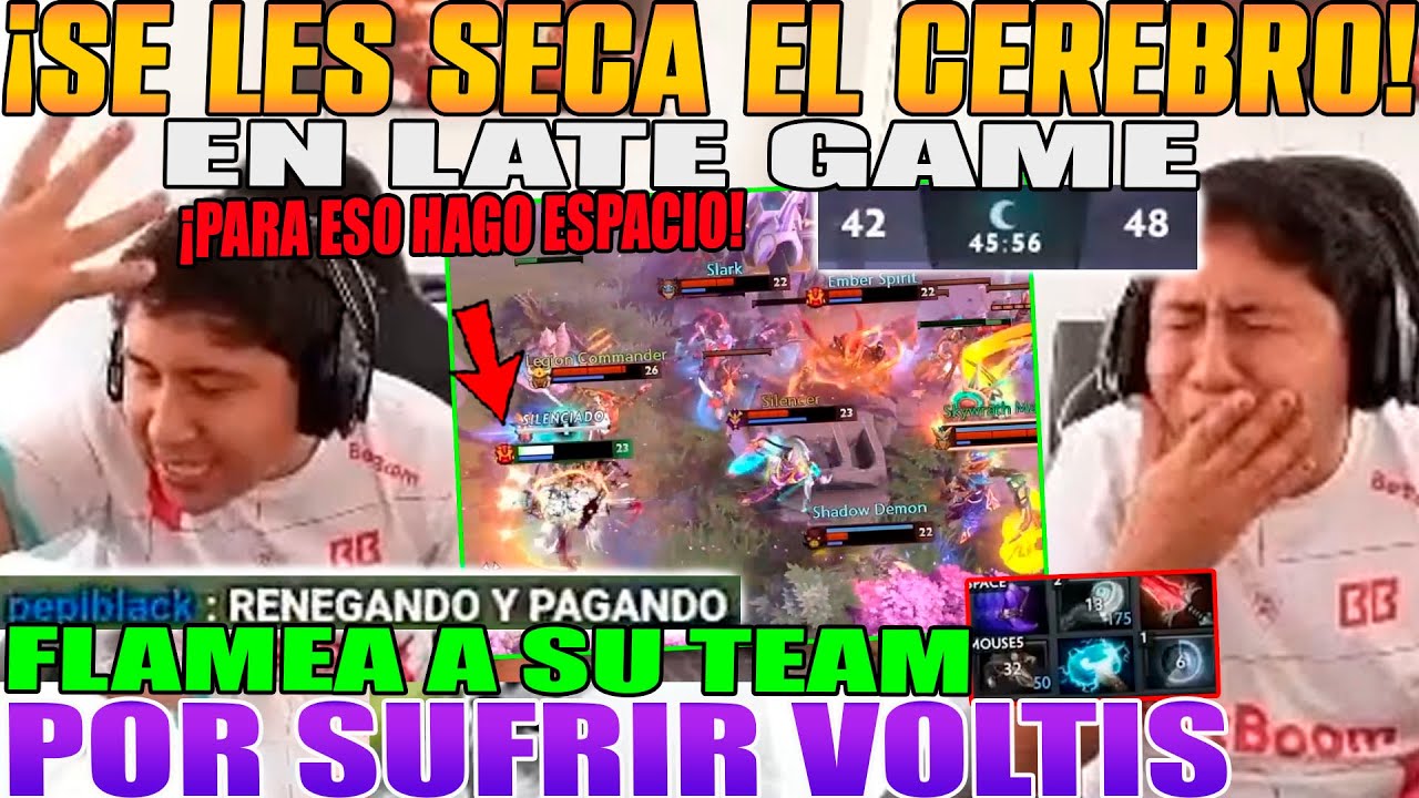SE LES SECA EL CEREBRO EN LATE GAME!! MACARIUS FLAMEA A TODO SU TEAM POR SUFRIR VOLTIS DOTA 2