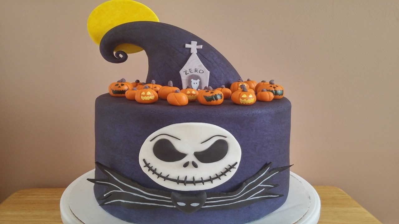 Nightmare Before Christmas Halloween Cake Tutorial