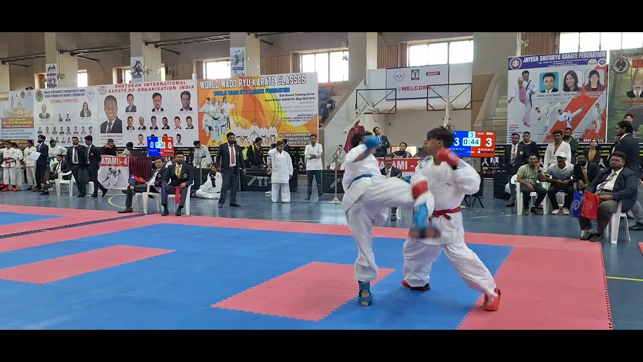 KARATE KUMITE FIGHT in vadodara Gujarat Under 20 years boys 🥋💪🏻⚡#youtube #karate 