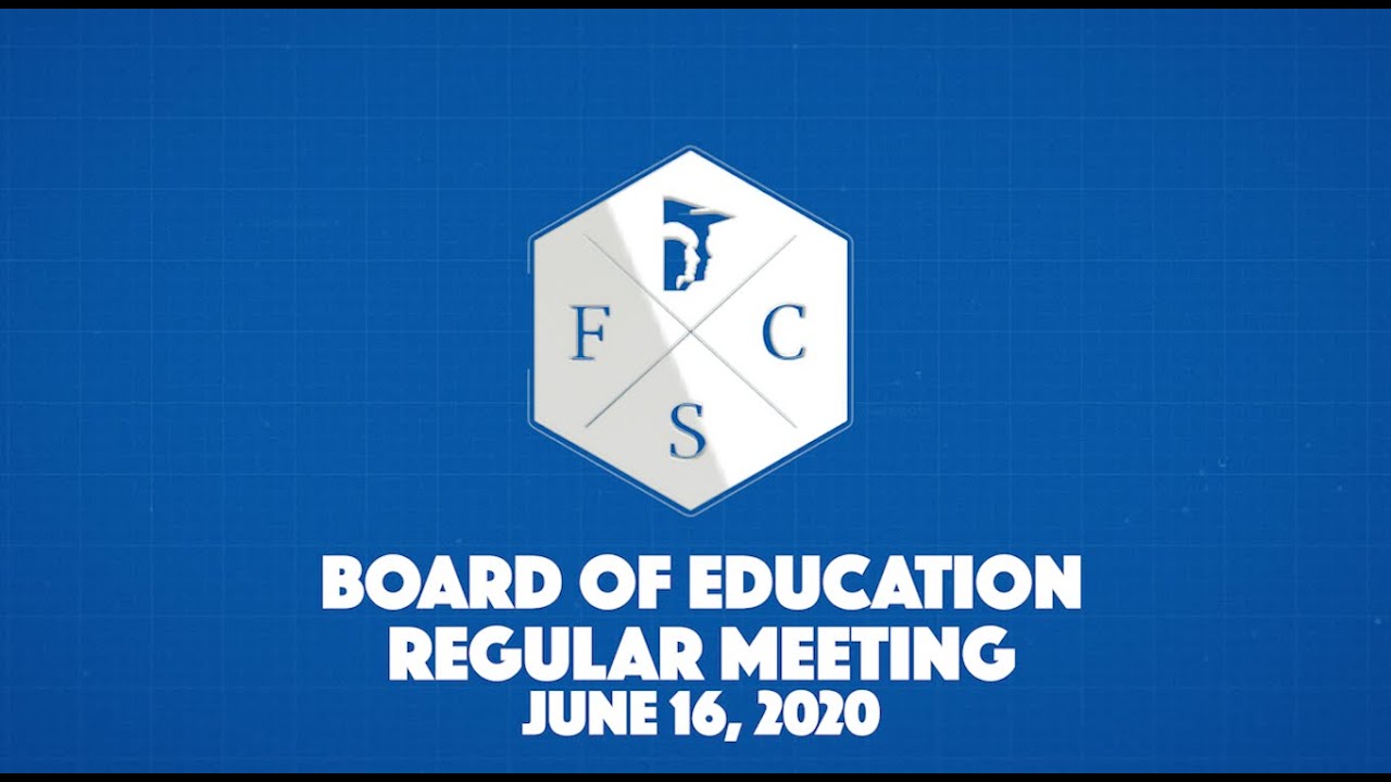 Forsyth County Board of Education Regular Meeting, June 16th, 2020