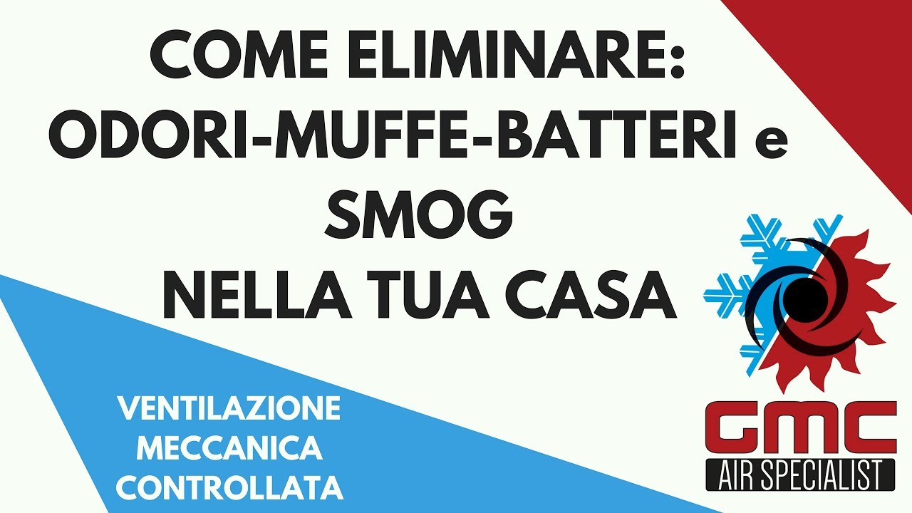 Come eliminare: odori, muffe, batteri e smog nella tua abitazione