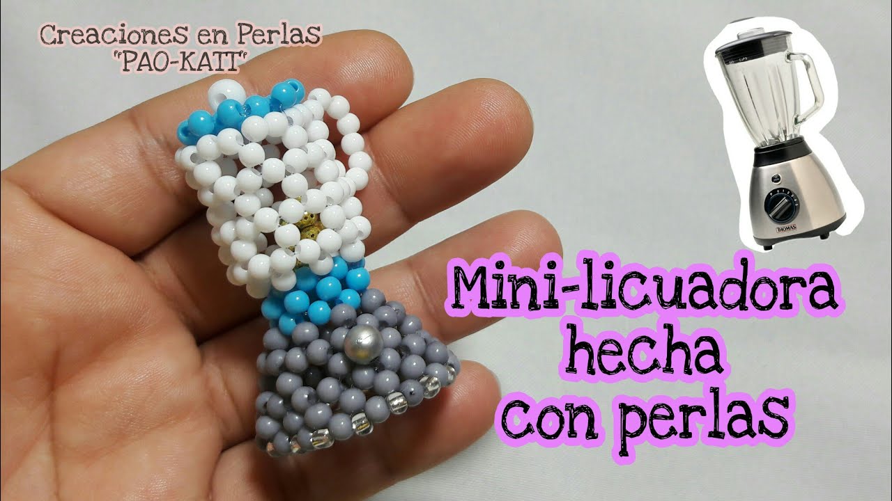 Licuadora hecha con perlas o cuentas.