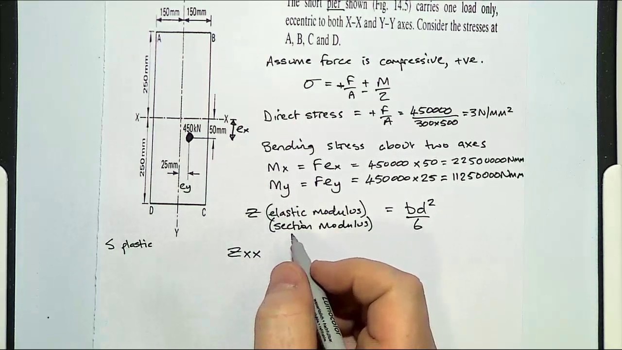 20 - Example N4  - Combined Stresses