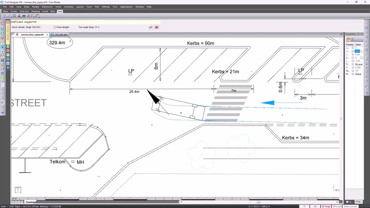 Civil Designer Turn Module - dynamic simulation improvements