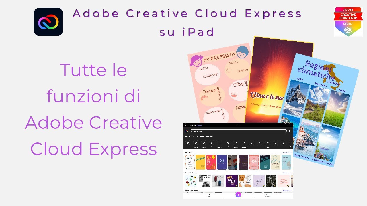 Tutorial su ADOBE CREATIVE CLOUD EXPRESS (ex ADOBE SPARK)