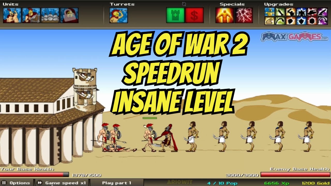Age of War 2 Hardest Level, FULL GAME, Speedrun, Walkthrough, Playthrough, Longplay, Gameplay
