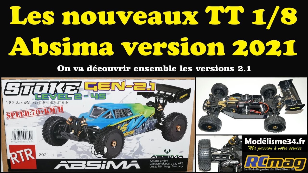 Les nouveaux TT 1/8 brushless Absima version 2021 - Partie 01