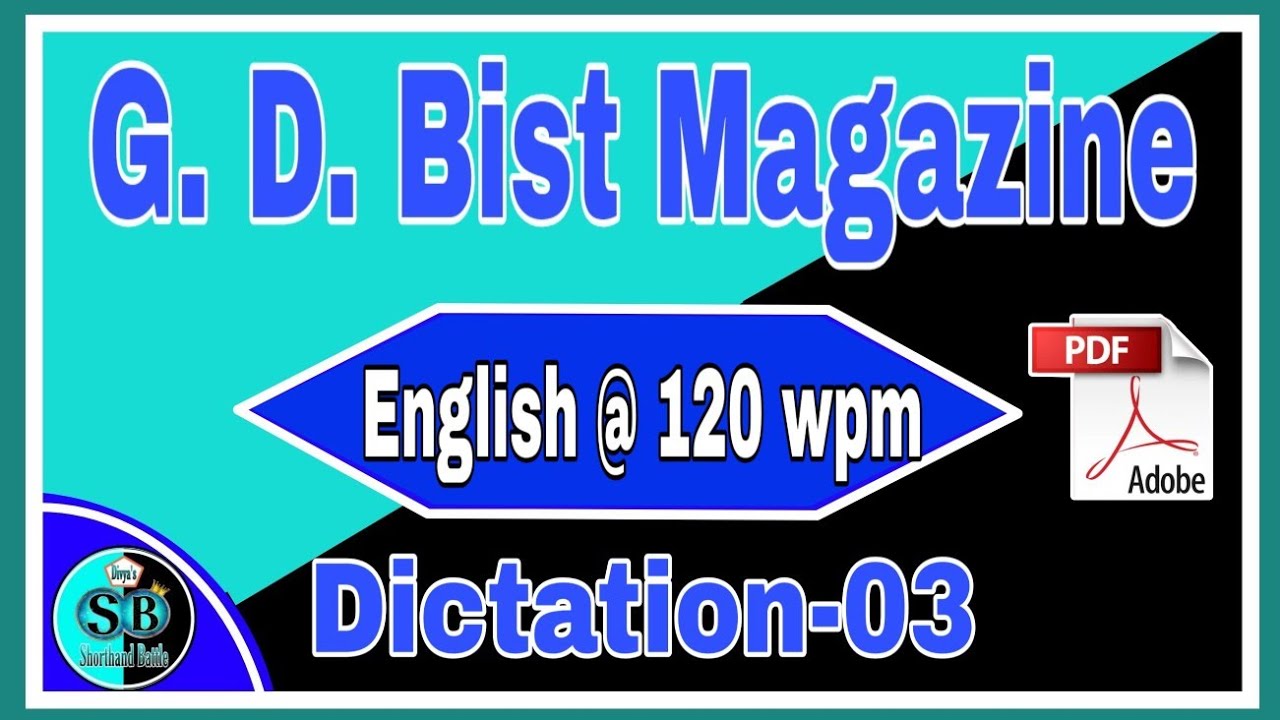 GD Bist Legal Dictation 120 wpm | Exercise-1&2 G.D Bist Volume-1 @ 120 wpm | Legal Dictation 120 wpm