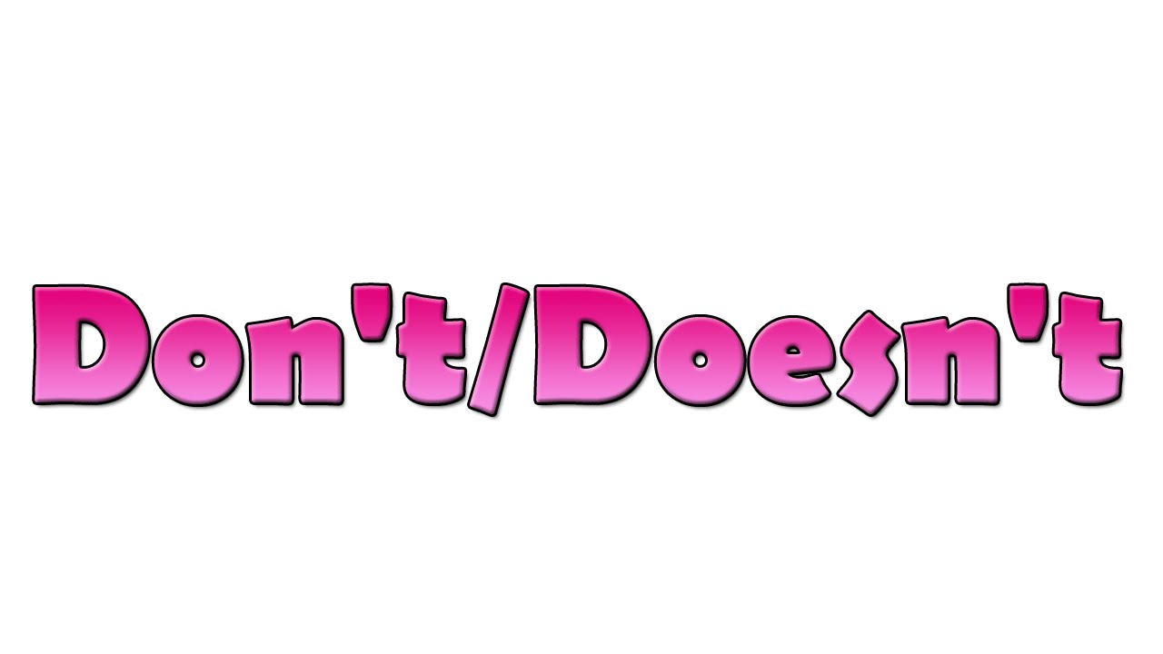 9 Dakikada Sipmle Present Tense Don't/Doesn't