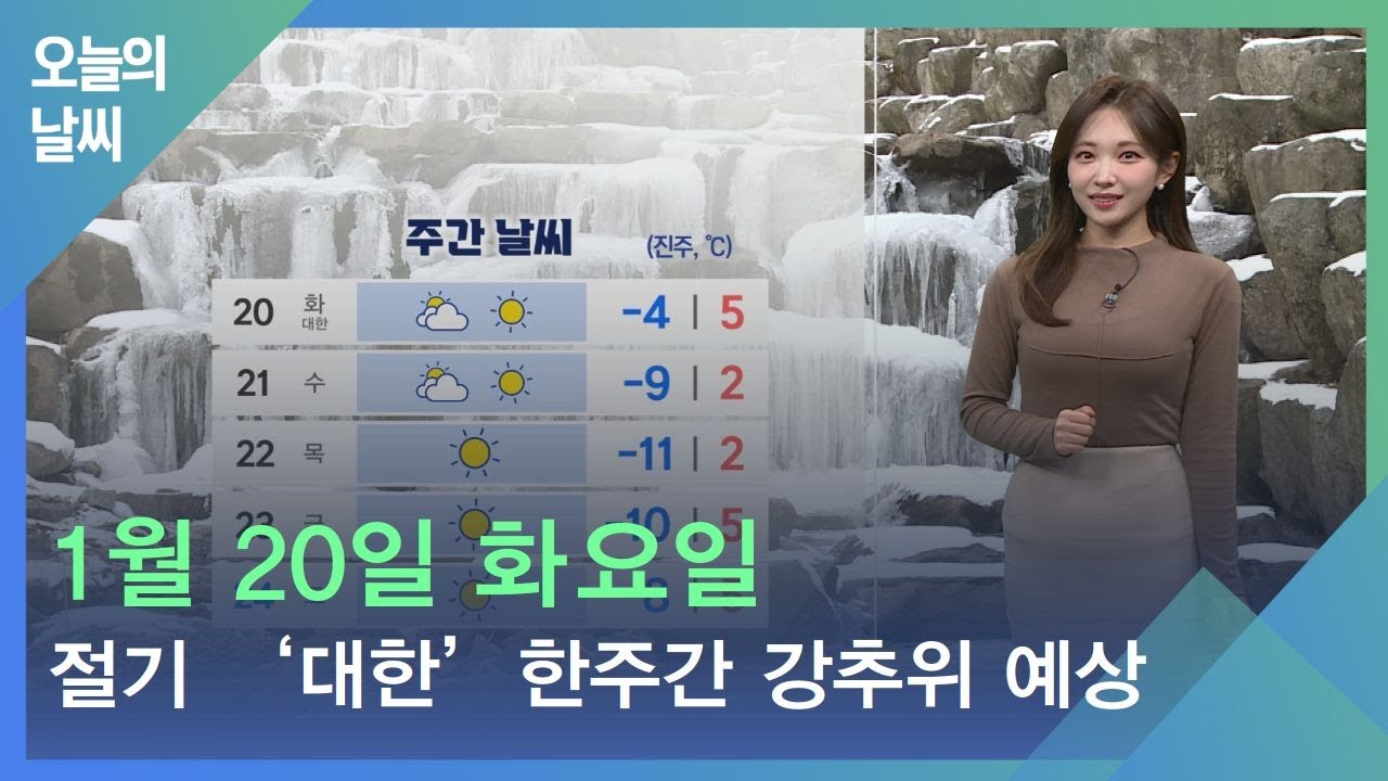 [날씨] 1월 20일 화요일_절기 '대한' 한주간 강추위 예상