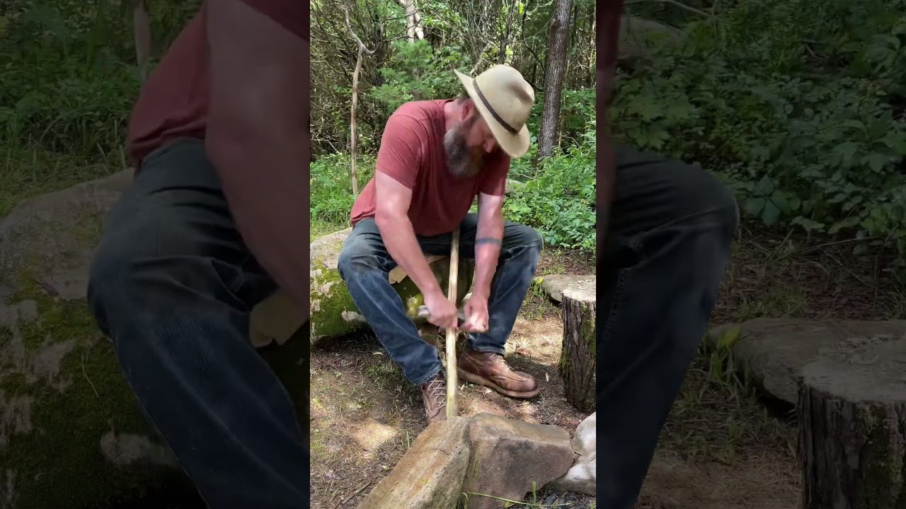 Stone Age Garden Hoe #novembersouth #justforfun #primitive #trackerknife #flintknapping #americana