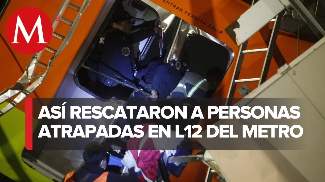 Autoridades rescataron cuerpos tras el accidente en la Línea 12 del Metro en CdMx