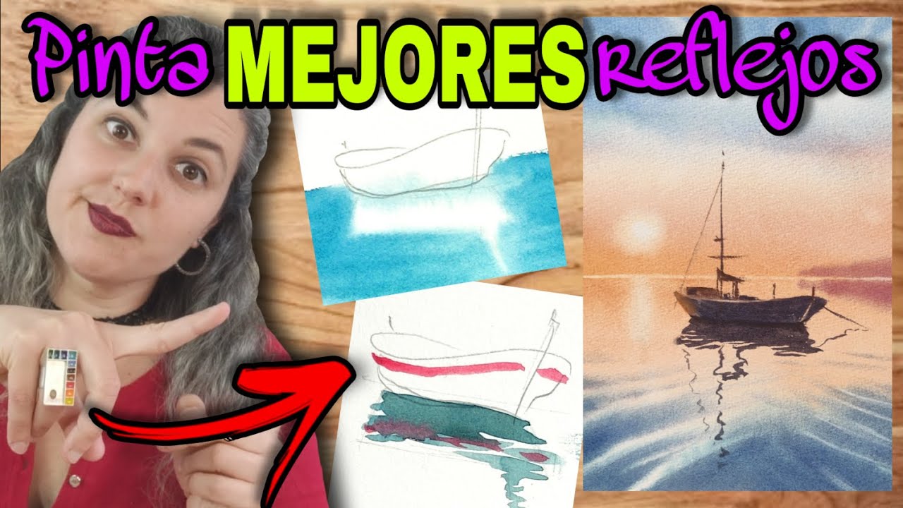 TÉCNICA para pintar bien los reflejos del agua en acuarela