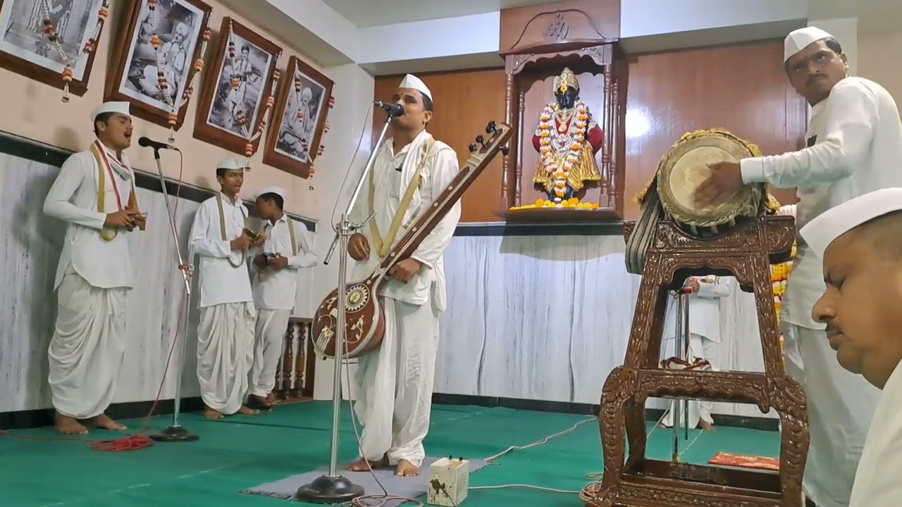 शेगाव येथील  कीर्तनाची सुरुवात (पंचपदी)  #श्रींचापालखीसोहळा