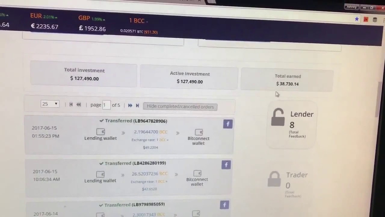 $38,000 Bitcoin Earned in 30 Days with a $127,000 Bitconnect Loan