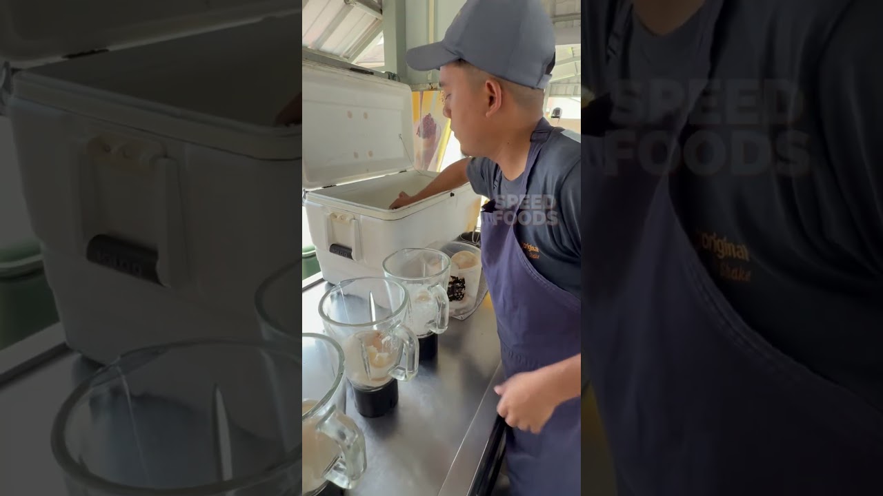 The most popular coconut smoothie with ice cream and a scoop of ice cream on top