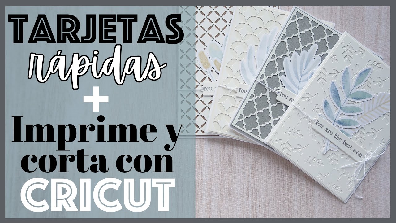 IMPRIME y CORTA con CRICUT. Tutorial tarjetas RÁPIDAS  +  Cómo cortar CLIPARTS de ETSY. Laura Inguz