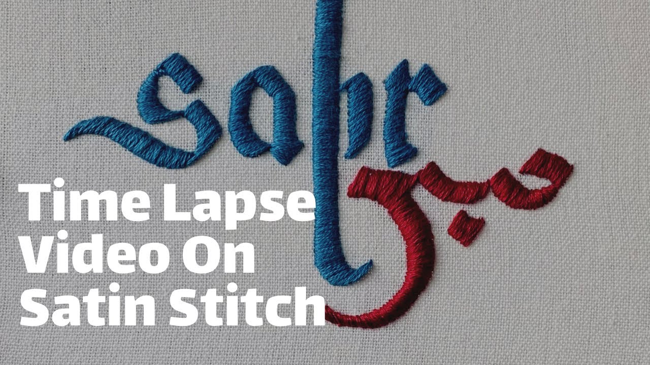 Time Lapse Video On Satin Stitch | Afeei | Embedded By Afeei | Tutorials