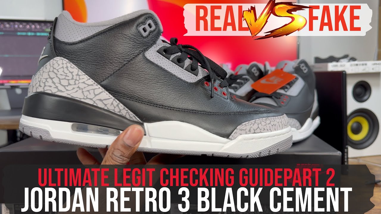 ПОЛНОЕ РУКОВОДСТВО ПО ПРОВЕРКЕ НА ДЕЙСТВИТЕЛЬНОСТЬ | JORDAN 3 BLACK CEMENT | ЧЕРНЫЙ СВЕТ РАСКРЫВА...