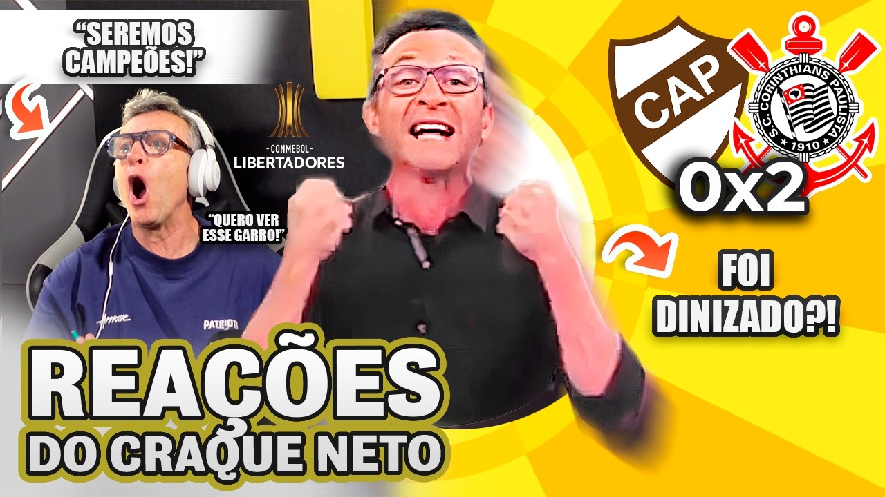 VOLTANDO A VENCER! OLHA COMO O CRAQUE NETO REAGIU A PLATENSE 0X2 CORINTHIANS PELA LIBERTADORES
