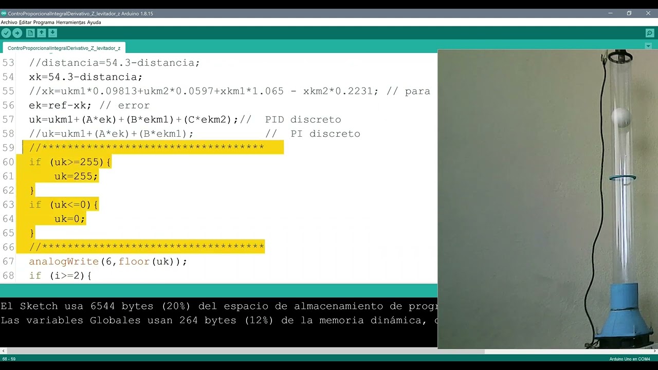 implementación de PID discreto en Físico