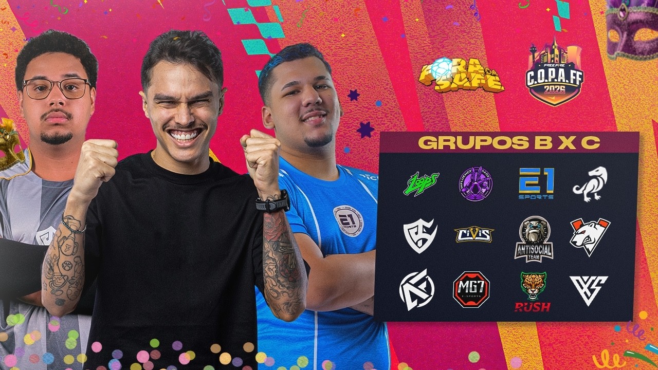🔴COPA FF E CARNAVAL COM FORA DA SAFE - GRUPOS B x C🔴#FREEFIRE