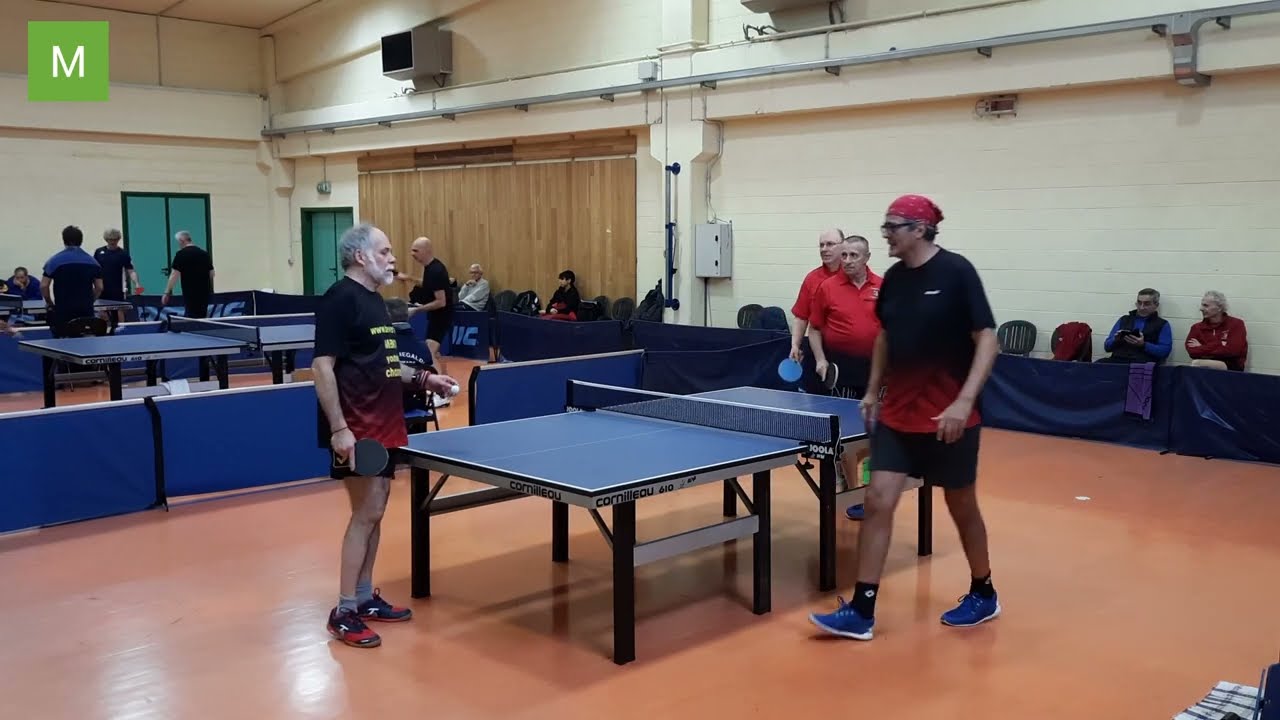 Old men at the table: Athletic Club doubles Master Table Tennis