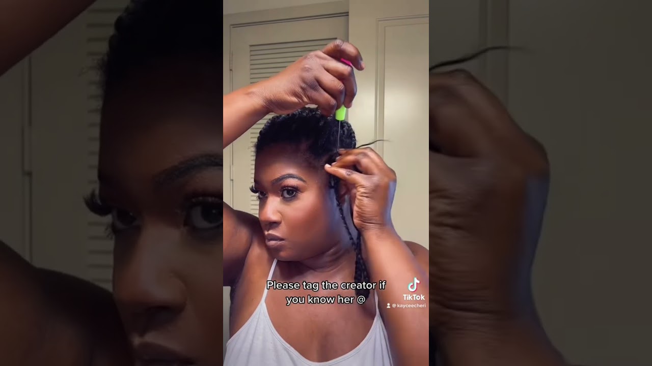 Would you try this??? #protectivestyle #naturalhair #protectivestyles #houston