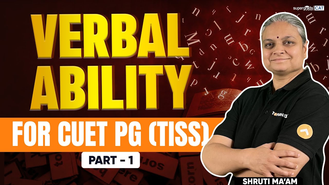 TISS 2024 Exam Preparation | Verbal Ability (Part 1) | CUET PG 2024 Exam Preparation