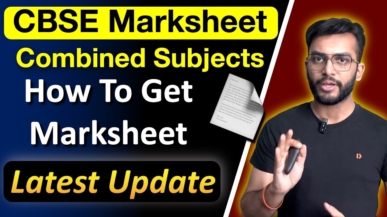 CBSE Combined Marksheet Update for Compartment / Improvement / Private Students 2024 | AD Classes