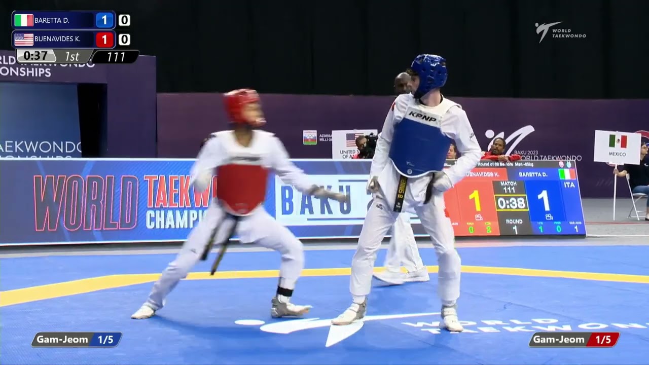 111 Round of 32 Men  63kg ITA BARETTA Dennis USA BUENAVIDES Kenneth