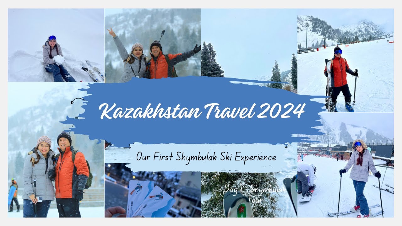 Kazakhstan Travel 2024 🇰🇿:Shymbulak Ski Resort, Almaty Day 1:Our First Ski Experience -Snowfall ⛷️